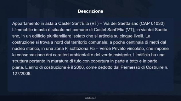 Immobile in asta di 134 m² con più di 5 locali e box auto in vendita a Castel Sant'Elia - Foto 17