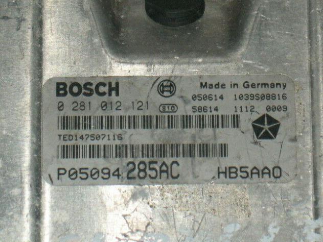 0281012121 ECU CHRYSLER VOYAGER 2.8 CRD 0281012121 P05094285AC HB5AAO - Foto 2