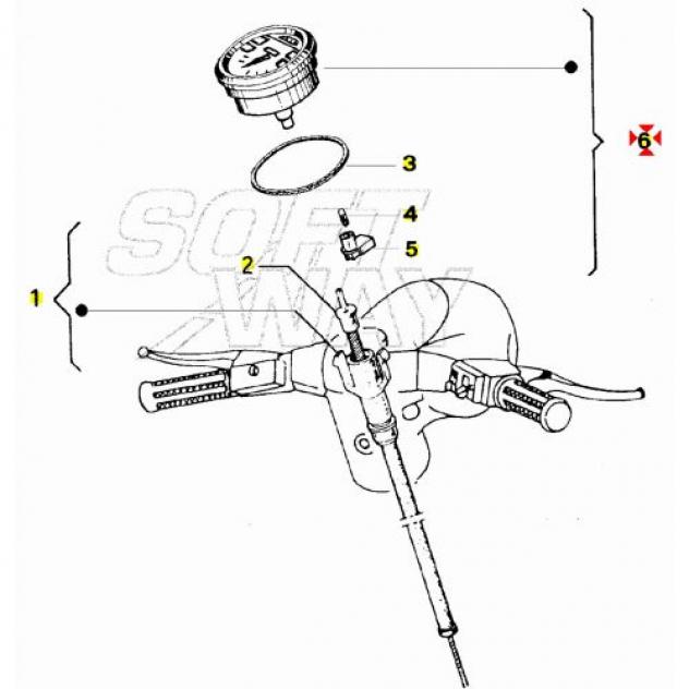 Contachilometri Vespa PK XL N scala 80 - 226739 - Foto 4