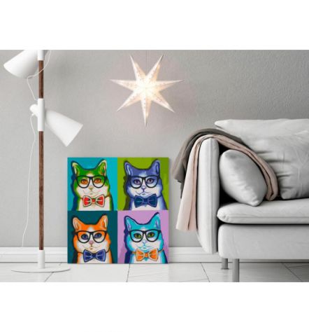 Quadro Fai Da Te 40x40 Cm. Gatti ARREDALACASA Spedizione Gratis - Foto 2