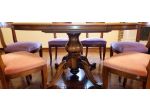 Elegante Set Sala da Pranzo: Tavolo Rotondo Allungabile + 6 Sedie in Legno Masse