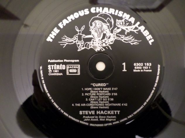 STEVE HACKETT - (Genesis) Cured - LP / 33 giri 1981 Charisma - Foto 3