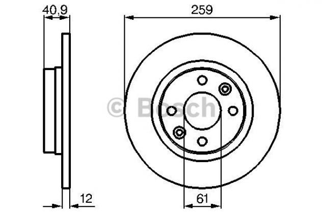 Disco Freno Bosch 0986479164 Dacia, Renault