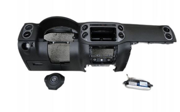 KIT AIRBAG ORIGINALE VOLKSWAGEN TIGUAN 2010 DEP ( MANCANO CINTURE )
