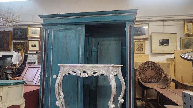 VENDO GRANDE LOTTO DI CONSOLLE &amp; TAVOLI DA PARETE DI VARIE MISURE MODELLI EPOCHE - Foto 8