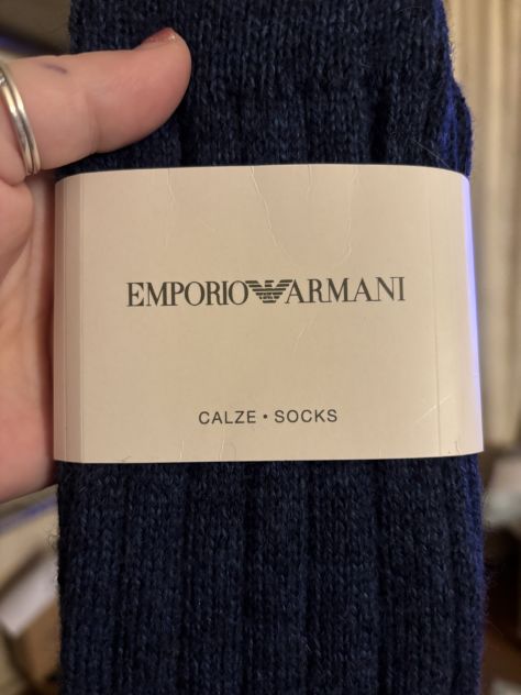 CALZE NUOVE IN LANA DA UOMO FIRMATE ORIGINALI EMPORIO ARMANI,MADE IN ITALY - Foto 3
