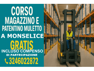 Corso magazzino e patentino muletto Gratis a Monselice