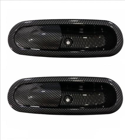 KIT 2 PEZZI MANIGLIE PORTIERA INTERNA CARBON LOOK LIGIER MICROCAR DU