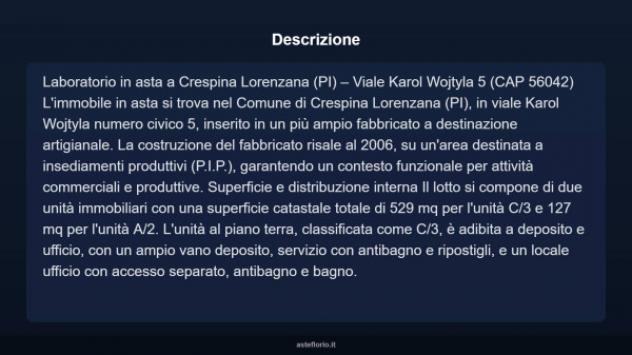 Immobile in asta di 529 m² in vendita a Crespina e Lorenzana - Foto 3