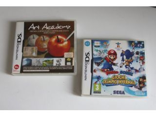 Lotto 2 giochi,Mario E Sonic Ai Giochi Olimpici e Art Academy NIntendo DS usati