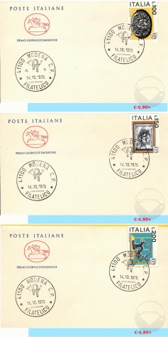 ITALIA BUSTE PRIMO GIORNO EMISSIONE 1976 - Foto 2