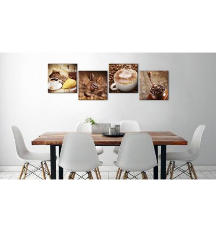 Quadro Cappuccino E Caffè - 4 Quadri - ARREDALACASA - Foto 2