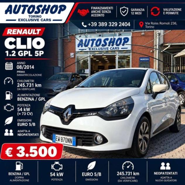 RENAULT Clio Clio IV 5p 1.2 Live Gpl 75cv gpl valido 2034 rif. 24237131