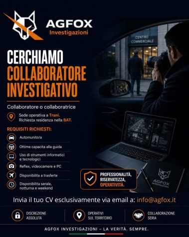 AGFOX INVESTIGAZIONI - RICERCA PERSONALE