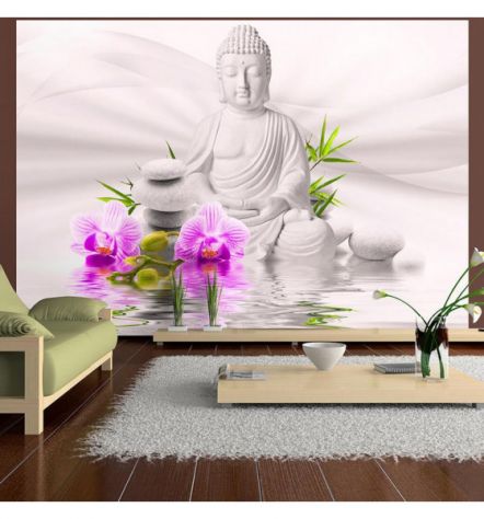 Fotomurale Adesivo Con Buddha Bianco Arredalacasa