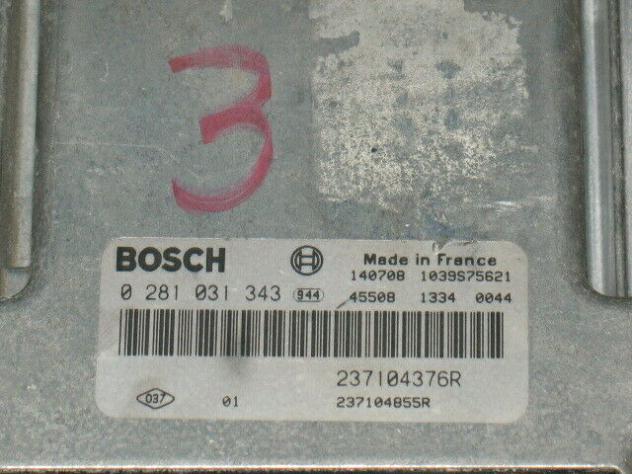 0281031343 ECU RENAULT MEGANE SCENIC 1.6 0281031343 237104376R EDC17C42 - Foto 2
