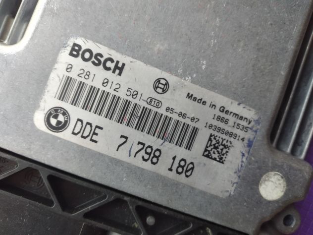 CENTRALINA MOTORE BOSCH 0281012501 BMW E90 E91 163CV MOTORE 20 4D4 ECU BMW Seri - Foto 7