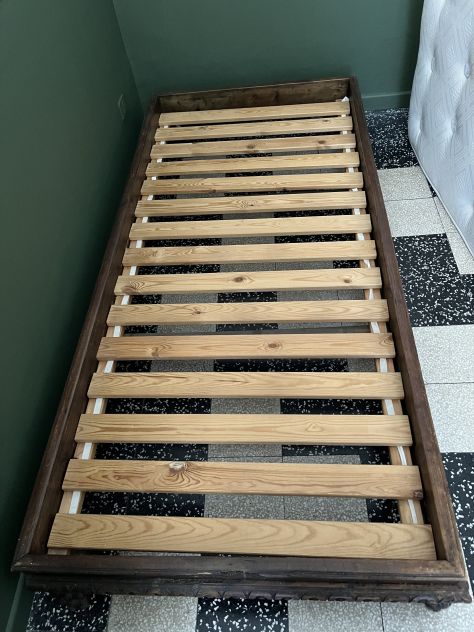 Letto singolo antico con materasso - Foto 4