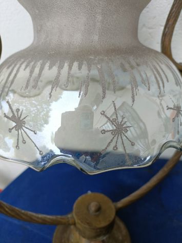 Vendo lampadari ottone/vetro decorati vintage