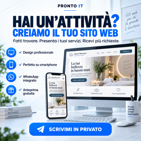 Creazione siti web professionali per attività e artigiani