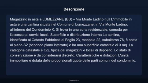 Immobile in asta di 3 m² in vendita a Lumezzane - Foto 4
