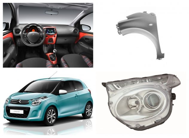 Citroen C1 frontale paraurti parafango airbag rinforzo sospensioni 2014-15-18-20