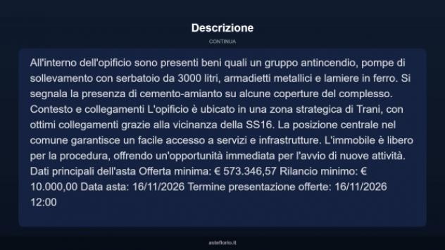 Immobile in asta di 3576 m² in vendita a Trani - Foto 7