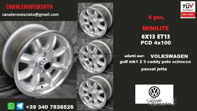 Cerchi minilite 6x 13 4x100 et13 volkswagen VW