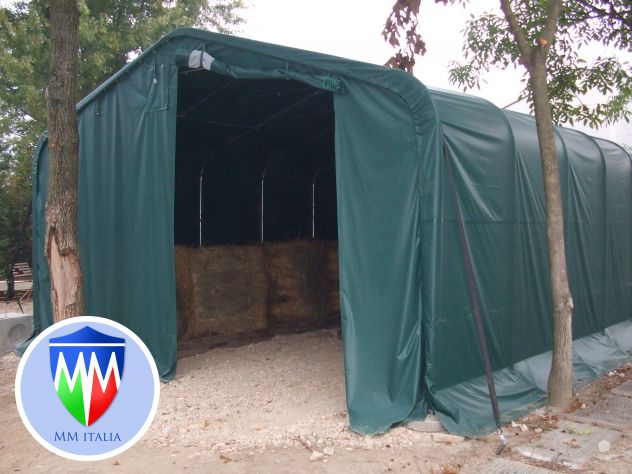 Tendoni Coperture in Pvc 6 x 12 x 2,7 laterale telo pvc 550 gr. mq. € 1.990,00 - Foto 9