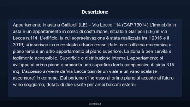 Immobile in asta di 315 m² in vendita a Gallipoli - Foto 4