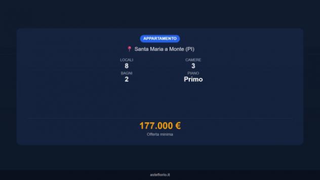 Immobile in asta di 140 m² con più di 5 locali in vendita a Santa Maria a Monte - Foto 17