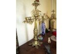 Antica coppia di Candelabri con Candelieri