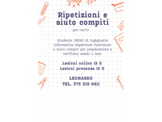 Ripetizioni e aiuto compiti