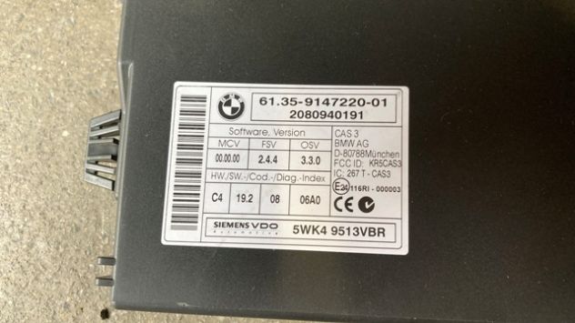Centralina Cas Bmw 330d E91 del 2008 (9147220-01) - Foto 3