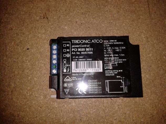 reattore elettronico TRIDONIC ARCO 20w