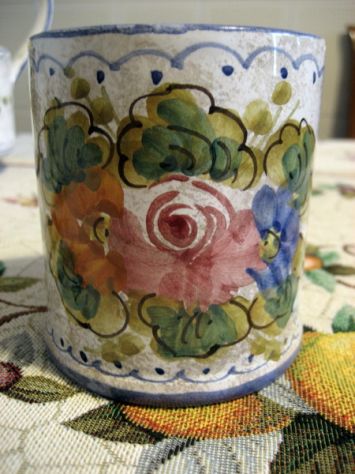 Brocca e tazze in ceramica dipinti a mano - Foto 5