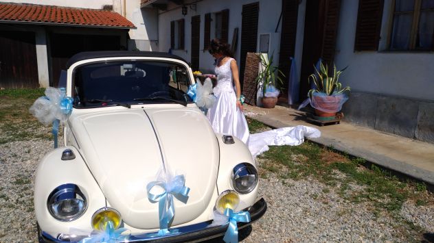 Vw Maggiolone cabrio (maggiolino) Bianco per eventi matrimonio - Foto 7