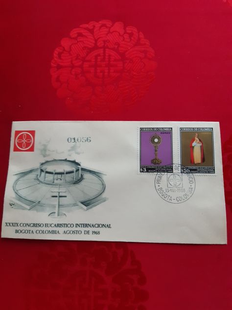 Lettera del primo giorno 39. Congreso Eucaristico 1968 il Papa en Bogota