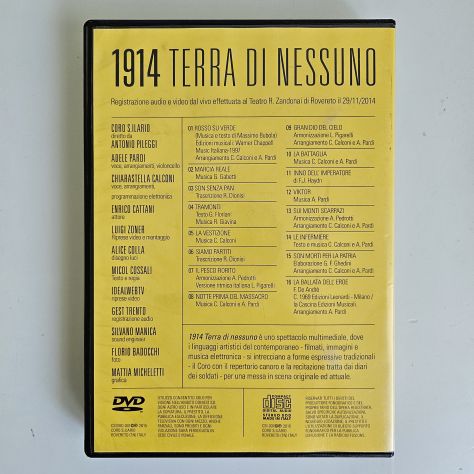 1914 Terra di Nessuno - DVD Coro S.Ilario - Trentino - 2015 - TRACCIATA!! - Foto 4