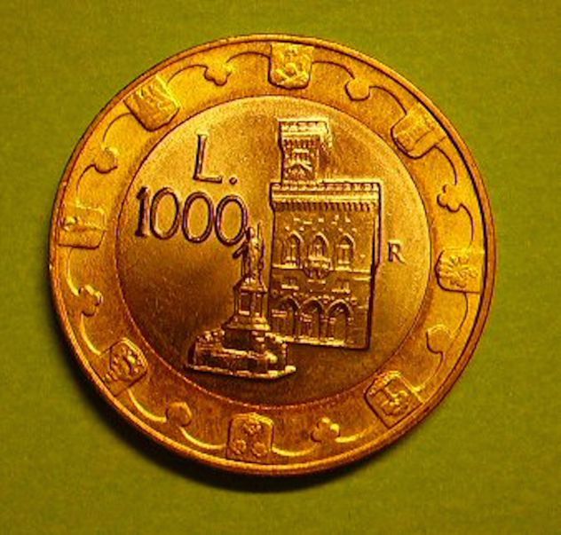 MONETA DA 1000 LIRE DI SAN MARINO DEL 1997 -