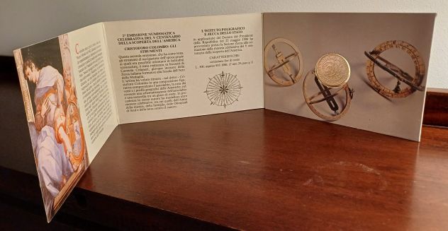 500 Lire d'argento MONETA CELEBRATIVA DEL V CENTENARIO DELLA SCOPERTA D'AMERICA - Foto 6