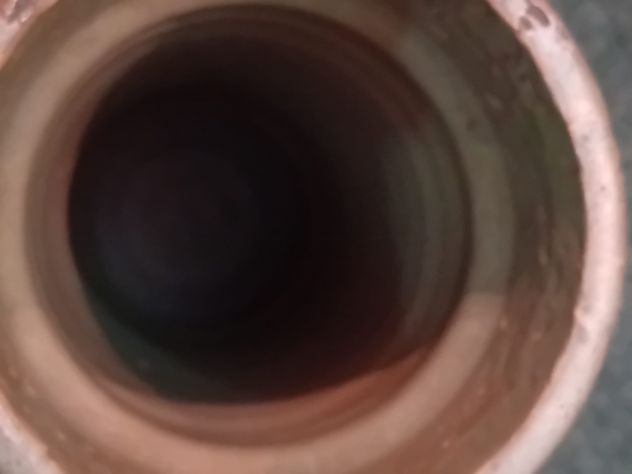 PARTICOLARE ANTICO VECCHIO VINTAGE VASO IN CERAMICA DIPINTA - Foto 5