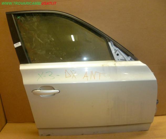 PORTA ANT.D. ARGENTO CON ALZACR. E SERR BMW X3 E83  Carrozzeria  Lamierati esterni  Porte  Porta ant. dx. BMW - X3 E83 - 01-09-2003 - 01-08-2006, BMW