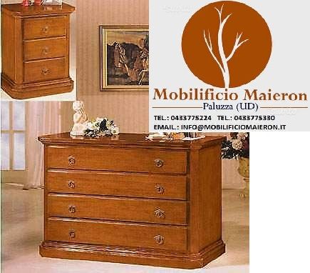 Comò 4 cassetti comodino 3 cassetti Mobili Classici Arte Povera Camere da Letto - Foto 2