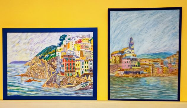 Quadro pittore Gualberto Maragliano "Boccadasse" - Foto 8