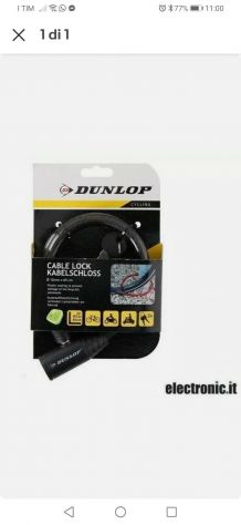 Lucchetto catena per bicicletta e monopattino Dunlop antifurto. Articolo Nuovo