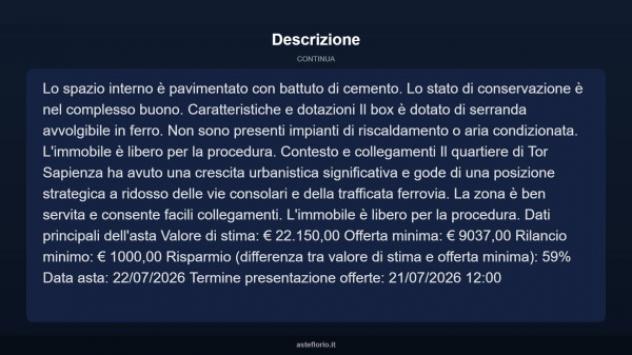 Immobile in asta di 21 m² in vendita a Roma - Foto 8