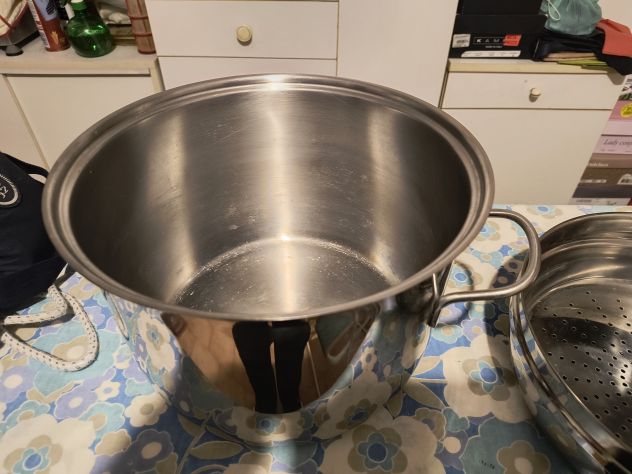 Pentola Vaporiera Inox 18/10 Cor.V.Ida. Casseruola + Inserto Vapore + Coperchio - Foto 7