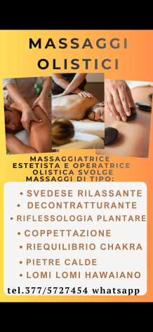 Massaggi Rilassanti, Olistici &amp; Riflessologia Plantare Tel:3775727454