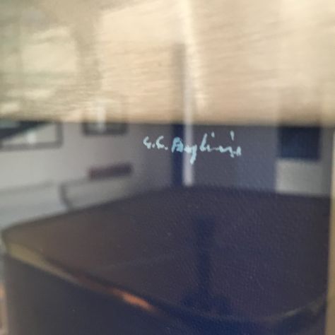 QUADRO GIAN CARLO BAGLINI 1970 PIANETA BLU OLIO SU TELA IN OTTIMO STATO - Foto 3